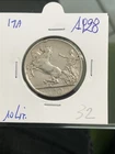 10 LIRE 1928 BIGA ITALIAN LIRA VITTORIO EMANUELE III KING OF ITALY SILVER BB+