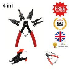 Snap Ring Pliers - 4 In 1 Circlip Set Removable Head Tool Kit