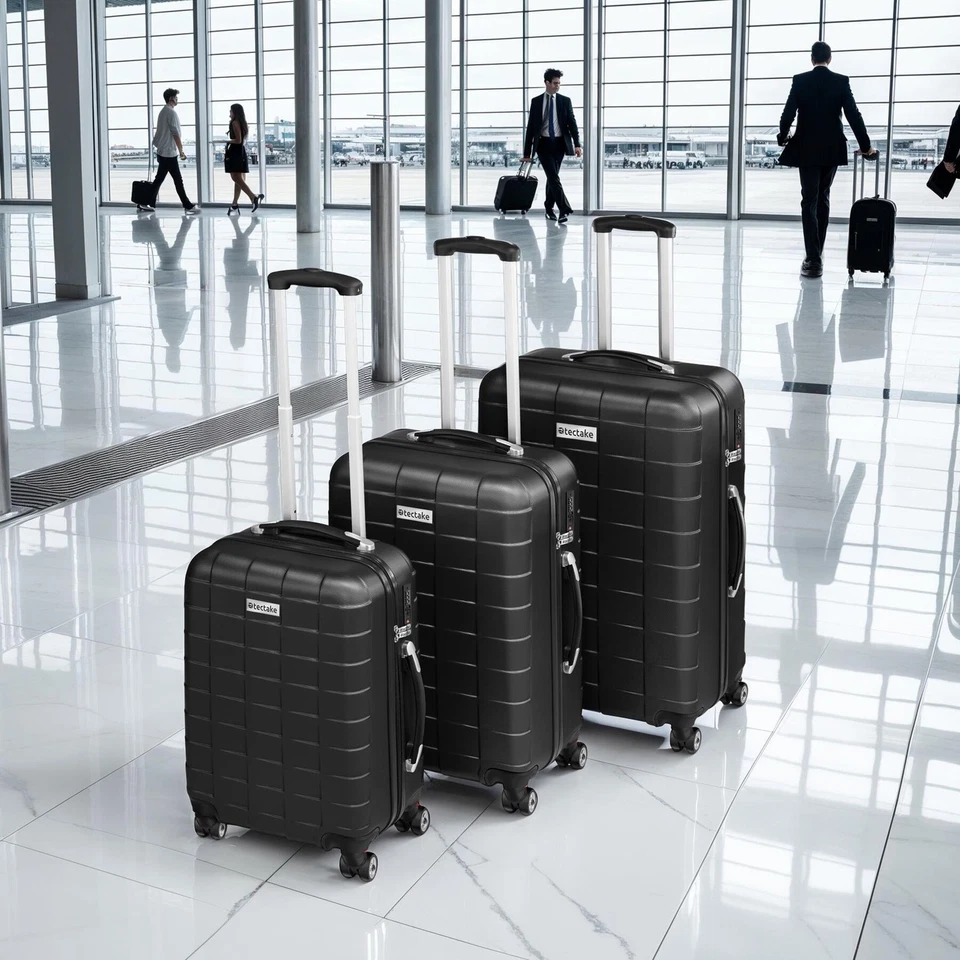 Kofferset 3 teilig Hartschale ABS Reisekoffer 3er Set Trolley Hartschalenkoffer - Bild 2 von 4