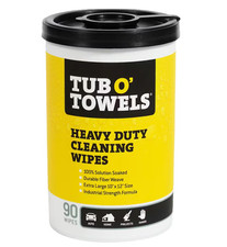 Tub O' Towels Heavy Duty Cleaning Wipes, 90 count