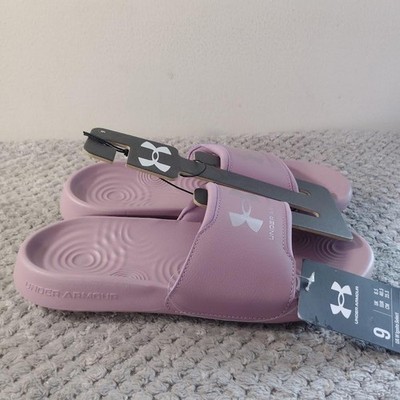 Under Armour UA W Ignite Select Shoes Womens Size 9 Purple Slide Sandals Comfort
