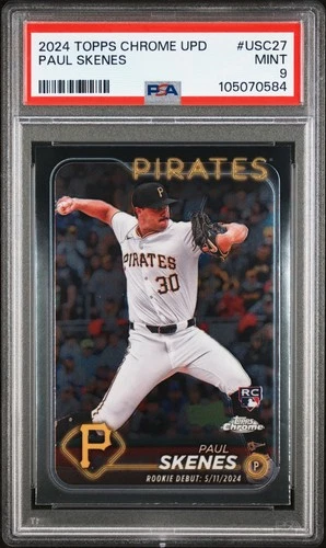 2024 Topps Chrome Update Paul Skenes RC PSA 9 Mint #USC27 Pirates Rookie Card