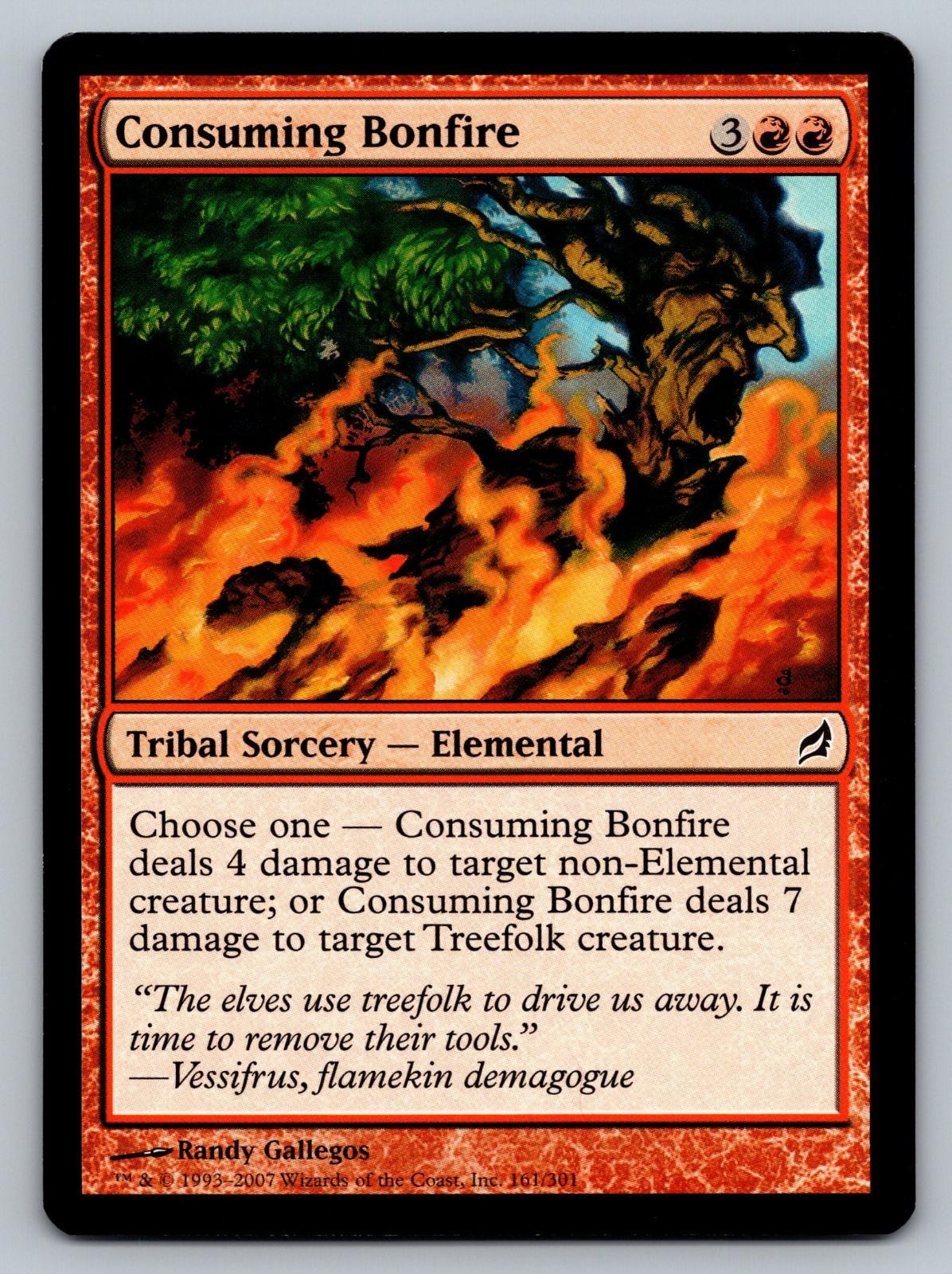 Consuming Bonfire 161 Lorwyn Magic: The Gathering C NM Gallegos