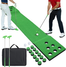 Golf Putting Game Set for Indoor Outdoor, Portable Golf Pong Putting Green Mat