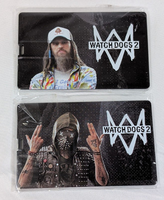 Watch Dogs 2 - Card Sized USB Collectible RARE - Lot of 2 NEW