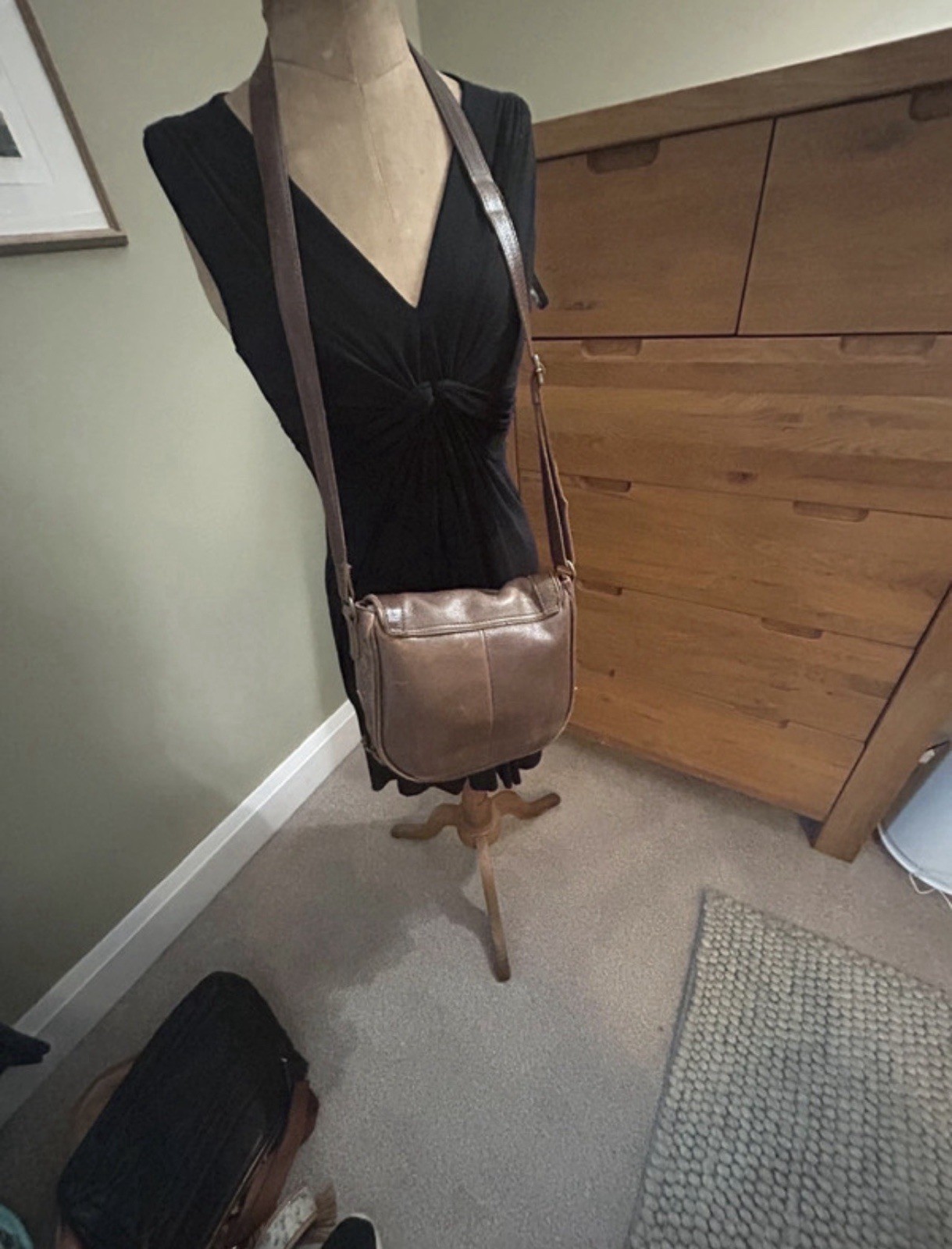 Fatface Brown Leather Saddle Bag Cross Body Bag R139 image 6