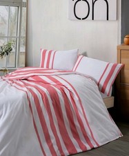 Striped Duvet Cover Set Cotton Blend, Soft and Naturally Dyed 4pcs Bedding Set