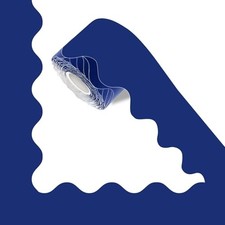 Bulletin Board Borders,Blue Scalloped Bulletin 68 Feet Navy Blue Bulletin/Roll