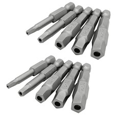 Saipor 10pcs Magnetic Pentagon Head Screwdriver Bits Set 50mm/2 Inch Length 