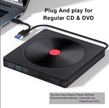 External Blu-ray Drive Portable USB 3.0  Type-C BD Reader, DVD/CD Burner