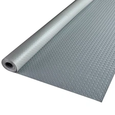 Garage Floor Mat Roll Diamond Car Parking Protect Cover Trailer PVC 31x6.5 Ft