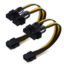COMeap 2-Pack CPU to GPU, CPU 8 Pin Female to Dual PCIe 8 Pin 6 2 Male Sp...