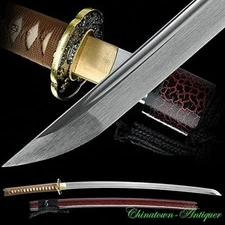 High Carbon Steel Blade Full Tang Sharp Japan Samurai Sword Katana Battle Ready 