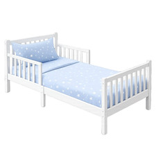 Wooden Classic Toddler Bed White Bedroom Furniture for Boys & Girls - Safe !