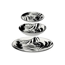 Service de Table 18 Pièces "Palme" 26cm Noir