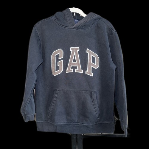 GAP Y2K Boy’s XXL Faded Black Graphic Pullover Hoodie Pocketed Skater Streetwear