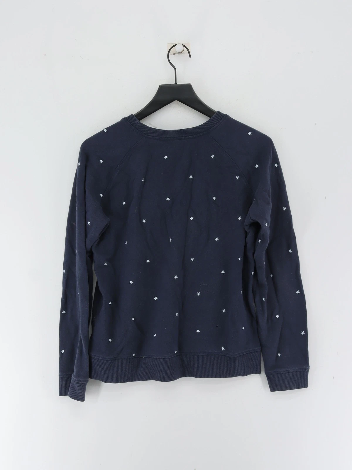 VETEMENTS Abbigliamento Crew Felpa Donna con Cappuccio UK 12 Blu 100% Cotone Pullover