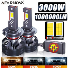 3000W Led Headlight H7 H4 H11 Led Headlights Bulb 1000000LM 3 Copper Tube Led Li