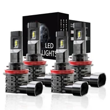 For Nissan Altima 2007-2018 Combo 10000K H11+H11 LED Headlight Hi/Low Bulbs Kit