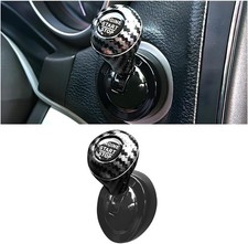 Car Joystick Push Start Button Cover Carbon Fiber Metal Engine Starter Stop