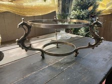 Vintage Indian Chaffing Dish Stand Plate Bowl...