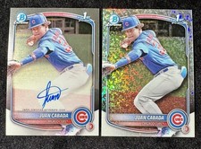 Juan Cabada 2025 BOWMAN CHROME 1ST BASE AUTO  CPA-JC + Mini Diamond Refractor