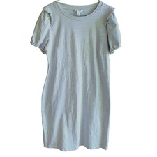 Nine West T-Shirt Dress M New Ruffle Puff Sleeve Simple Comfy Minimalist Summer