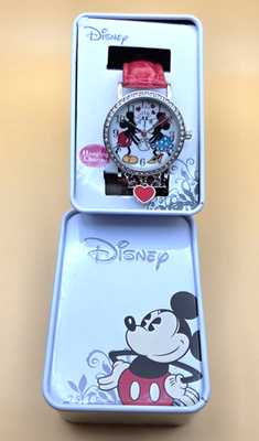 Vintage Disney Minnie Mouse Watch - Red Band & Blue Tin Case Minnie Mouse Watch Vintage - Etsy main image 4