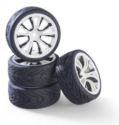 Carson Modelsport 1:10 Räderset ''M-Design'' in weiß/schwarz 4 St. 500900183