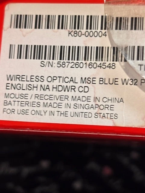 Microsoft Wireless Optical Mouse Blue K80-00004 USB PS/2 Windows Mac New Sealed - Image 3 of 3