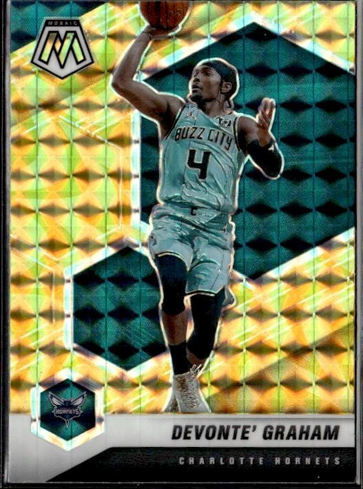 2020-21 Panini Mosaic #196 Devonte' Graham Mosaic Reactive Yellow