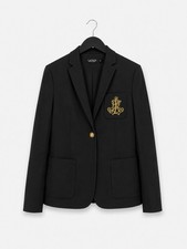 RALPH LAUREN ANFISA PATCH BLAZER Jacket - XS - Black - Good Condition - Women’s