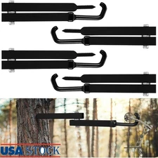 Tree Stand Bow Hangers 4 Pack Durable Iron Hooks Easy to Use Hunting Gear