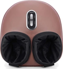 Nekteck Shiatsu Foot Massager with Heat and Air Compression, Brown