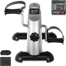 Under Desk Cycle Mini Exercise Bike Arm/Leg Fitness Bike with LCD Display