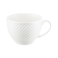 Ambition Kaffeebecher Kaffeetasse Becher Porzellan Tasse Tee Grid 260 Ml Weiß