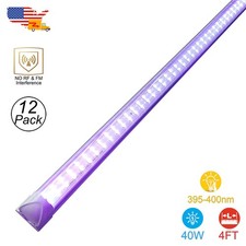 BlackLight Fixture UV 48 inch 40W Ultraviolet Lamp Ceiling Mount for Room D cor