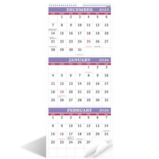 2026 Wall Calendar - 3 Month Wall Calendar 2026 Display (Folded in a Month), ...