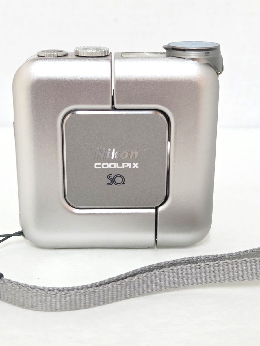 Nikon COOLPIX SQ Digital Compact Camera Square Silver Tested