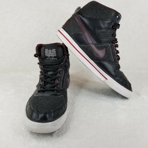 burgundy nike high tops