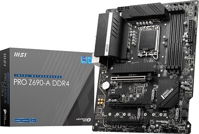 MSI PRO Z690-A DDR4 ProSeries 128GB INTEL PCI-E 5.0 WIFI ATX Motherboard
