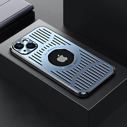 UK For iPhone 15 14 Pro Max 12 13 MagSafe Metal Case Heat Dissipation Cover - Zdjęcie 7 z 28
