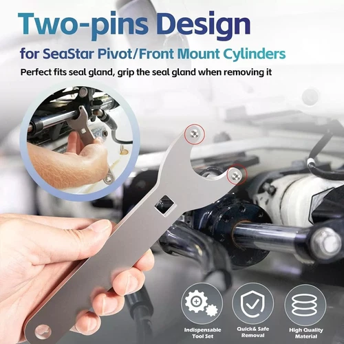 Front Mount Hydraulic Steering Cylinder Seal Kit & Bleed Kit for Seastar Hc5340 - Picture 3 of 15