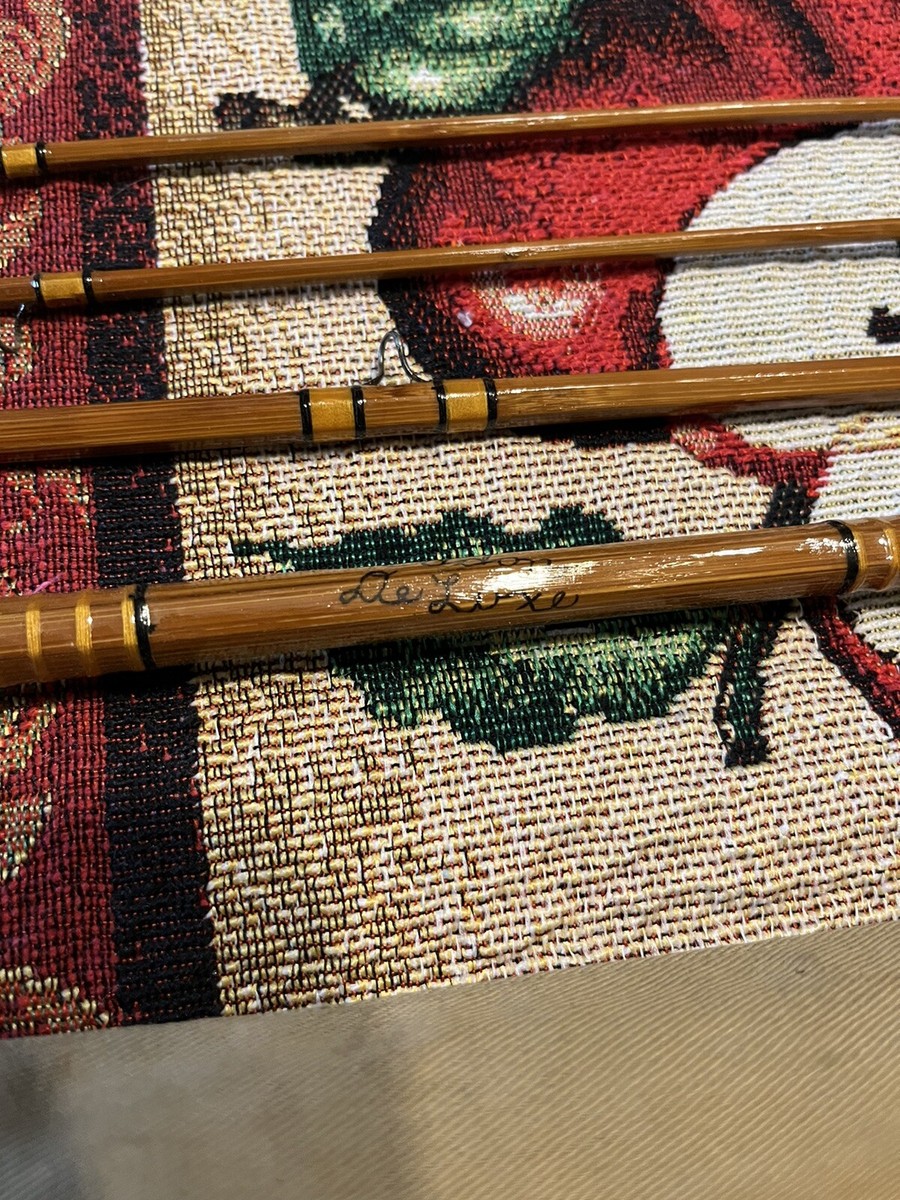 vintage heddon #35 Deluxe 8ft Restored bamboo fly rod W/bag And