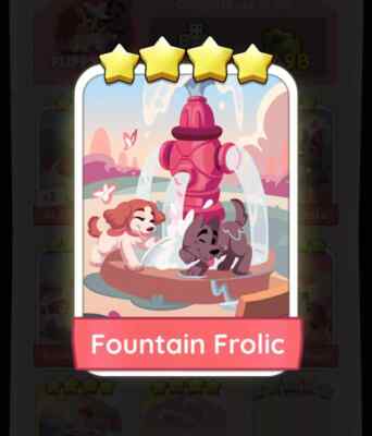 Fountain Frolic Monopoly_Go_4 Stars Sticker      - FAST DELIVERY
