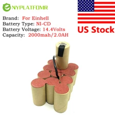 SOLDERING REQUIRED 2000mAh for Einhell 14.4V NiCD Battery pack CD BT-CD 14.4V