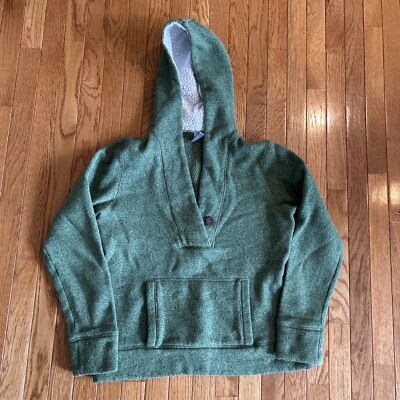 Nike ACG Sherpa Sweater Knit Fleece Hoodie Women s Size XL Green