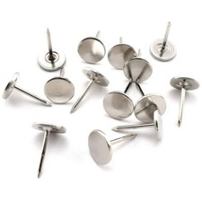 100 Pcs Flat Head Upholstery Tacks for Furniture Decoration Silver