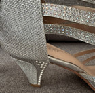 Women’s Forever Perform 60 Silver Rhinestone Heel Sandals, Shoes Size 10 — photo 10
