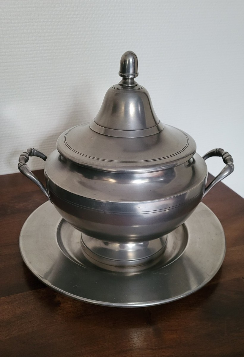 Pichet En étain Du Dauphin France - 25cl - Vintage - Argenté Brillant